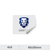 1.000 Adesivos Retangular - 40x50mm Off Set - 80g - 4x0 Meio Corte Padrão Produção 2 dias úteis  