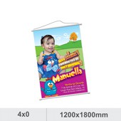 10 Banners - 1200x1800mm Lona Especial - 380g - 4x0 Bastão de Madeira e Estirante Produção 3 dias úteis  